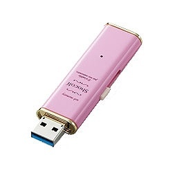 USBメモリ Shocolf(Chrome/iPadOS/iOS/Mac/Windows11対応) ストロベリーピンク MF-XWU316GPNL [16GB /USB TypeA /USB3.0 /スライド式]