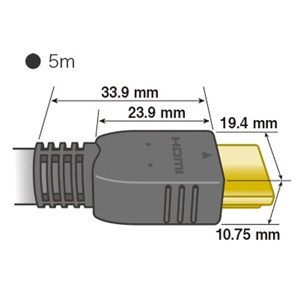 HDMIケーブル ブラック RP-CHE50-K [5m /HDMI⇔HDMI /スタンダード