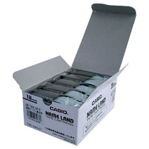 スタンダードテープ 5本入 NAME LAND（ネームランド） 透明 XR-18X-5P-E [黒文字 /18mm幅] カシオ｜CASIO 通販 