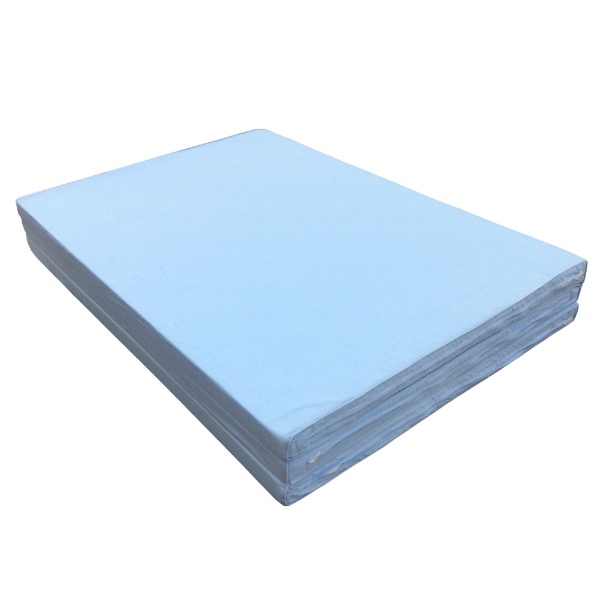 敷ふとん用三つ折りマットレス シングルサイズ(97×210×4cm/ブルー