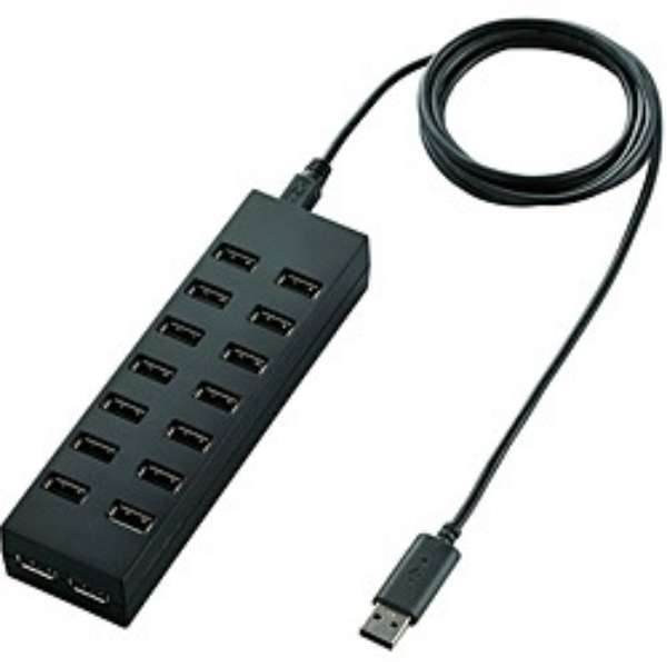U2H-Z16S USBハブ ブラック [セルフパワー /16ポート /USB2.0対応 /]_1
