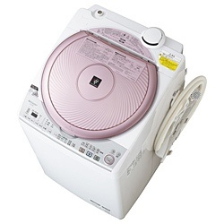 【ヒーター乾燥機能付き】 洗濯乾燥機 「プラズマクラスター」 （洗濯8.0kg／乾燥4.5kg）　ES-TX820-P ピンク系