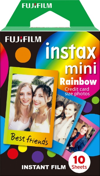 チェキ インスタントフィルム カラー instax mini Rainbow（レインボー） [10枚 /1パック]