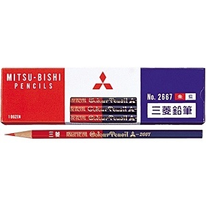 三菱鉛筆｜MITSUBISHI　PENCIL　1ダース(12本)　K2667　朱藍5:5　色鉛筆　通販