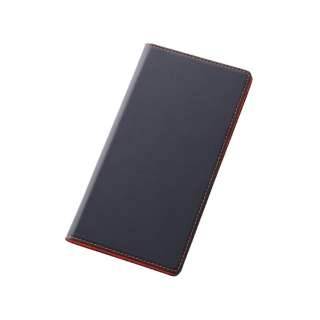 供Xperia Z Ultra使用的笔记本型包合皮皮夹克纤细(黑色)RT-SOL24SLC1/B