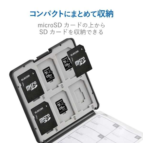 SD/microSD存储卡包[塑料型]ＳＤ 12张+microSD 12张黑色CMC-SDCPP24BK_3