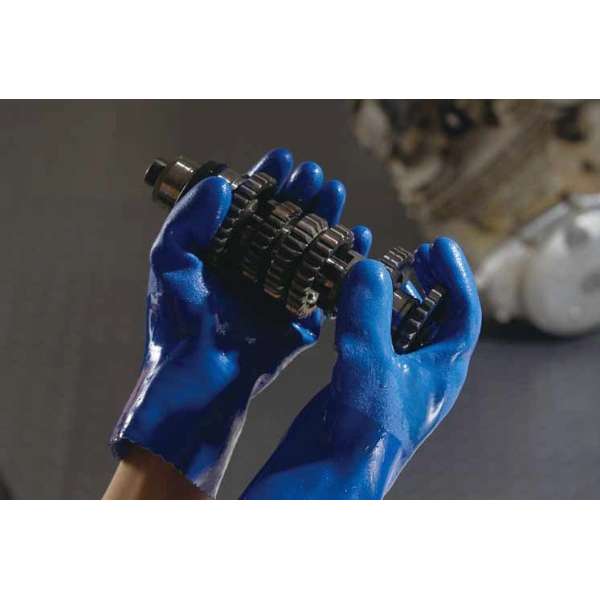 No.650簡易包装耐油binirobu作业用手套10双入LL尺寸蓝色NO650LL10P《※图片是形象。和实际的商品不一样的》_4