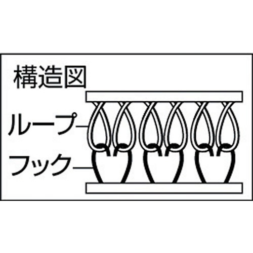 マジックテープ 縫製タイプ 100mmX5m 黒 TMSH1005BK トラスコ中山