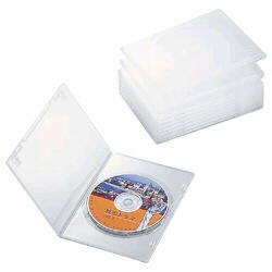 Blu-ray/DVD/CD対応 スリムトールケース 1枚収納×10 クリア CCD