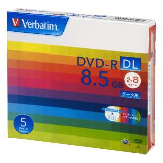 供数据使用的DVD-R白DHR85HP5V1[5张/8.5GB/喷墨打印机对应]