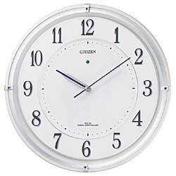 掛け時計 【サイレントソーラーM817】 白パール 4MY817-003 リズム時計 