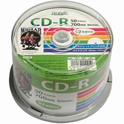 データ用CD-R Hi-Disc ホワイト HDCR80GP50 [50枚 /700MB