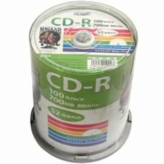 供数据使用的CD-R Hi-Disc白HDCR80GP100[100张/700MB/喷墨打印机对应]