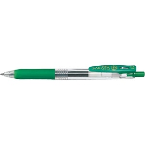 ゲルインクボールペン サラサクリップ0.7 ボール径：0.7mm インク色：緑 JJB15-G 評判 上等