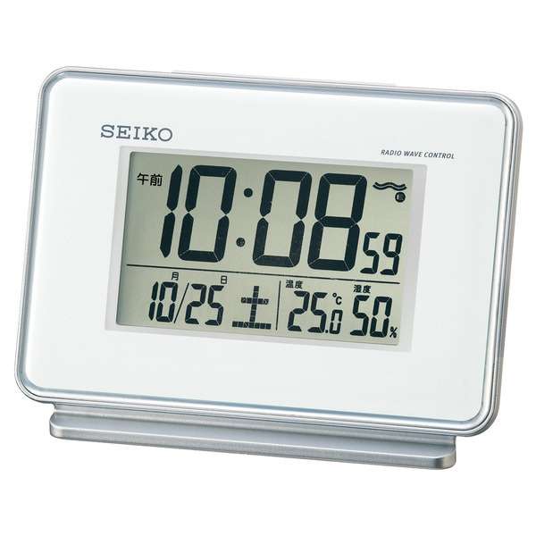Alarm clock white SQ767W [digital/denhajidojushinkinoyu] SEIKO | SEIKO mail  order | BicCamera. com