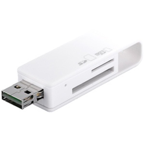 BSCRD05U2WH microSD/SDѥɥ꡼饤 BSCRD05U2꡼ ۥ磻 [USB2.0]