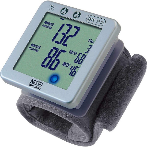 デジタル血圧計 NISSEI シルバー WSK-1021J [手首式] 日本精密測器｜NISSEI 通販 | ビックカメラ.com
