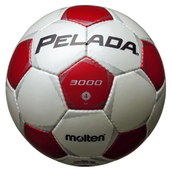 サッカーボール ペレーダ3000 新色追加して再販 シャンパンシルバー×メタリックレッド 2020モデル 4号球 F4P3000WR