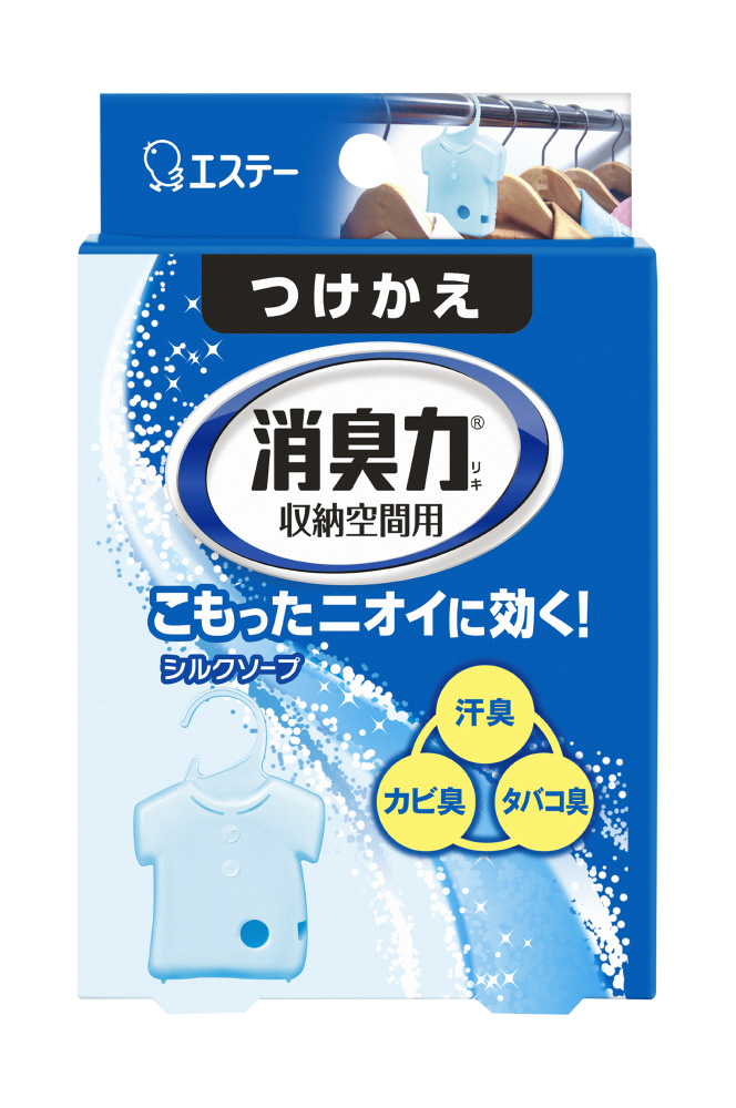 収納空間の消臭力 クローゼット・ロッカー用 つけかえ シルクソープ 32g 〔消臭剤・芳香剤〕 エステー｜S.T 通販 | ビックカメラ.com