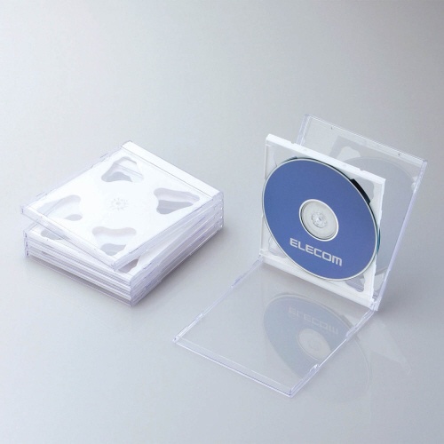 エレコム　ELECOM　CD DVD Blu-ray対応収納ケース (2枚収納×5セット・クリア)　CCD-JSCNW5CR