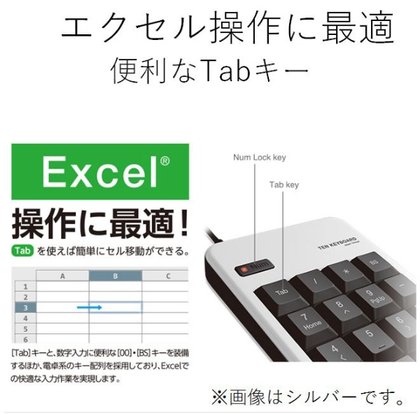 テンキー (Chrome/Windows11対応) ブラック TK-TCM011 [有線 /USB