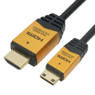 HDMIケーブル ゴールド HDM30-074MNG [3m /HDMI⇔miniHDMI /スタンダードタイプ /イーサネット対応]