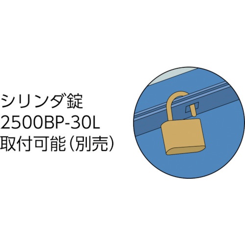 2段式工具箱 600X220X305 ブルー GL600B トラスコ中山｜TRUSCO