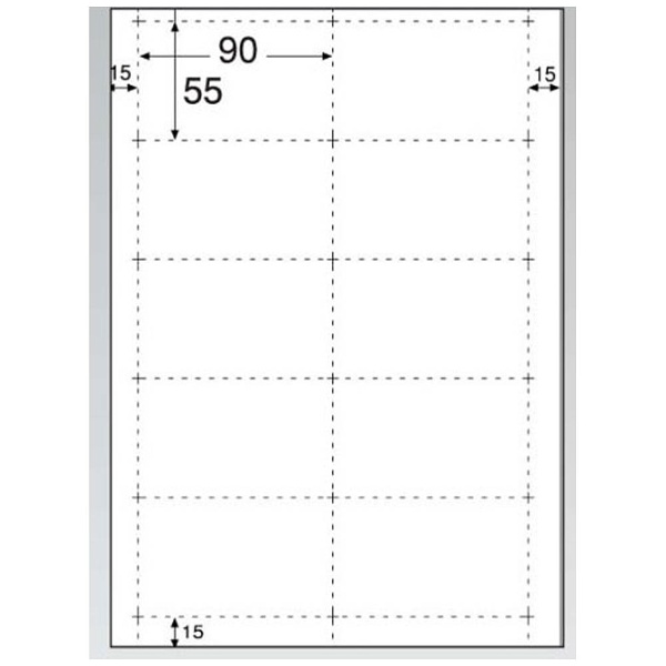 ビジネス名刺 1000枚 (A4サイズ 10面×100シート) ホワイト BX06 ヒサゴ