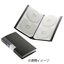 DVD/CD対応 ファイルケース ブックタイプ 24枚収納 ブラック 