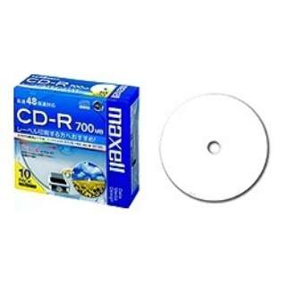 供CDR700S.WP.S1P10S数据使用的CD-R白[10张/700MB/喷墨打印机对应]