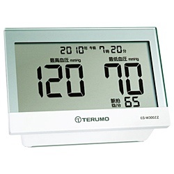 ☆TERUMO テルモ 自動電子血圧計 上腕式 ES-W300ZZ 大きな表示 デジタル 時計機能 置き時計 動作確認済み！60サイズ発送
