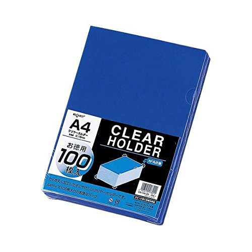 再再販 クリヤーホルダー A4判 100枚 高品質新品 ブルー G6100-20