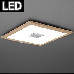 LEDシーリングライト E-CORE 本体：ホワイト /木枠：ライトブラウン