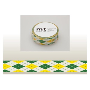 mt マスキングテープ（アーガイル・グリーン）　MT01D163