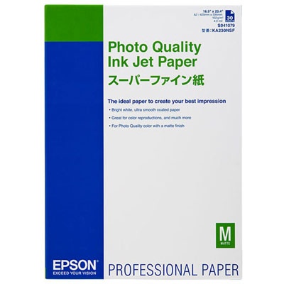 エプソン EPSON スーパーファイン紙 A3ノビ 100枚 KA3N100SFR - コピー