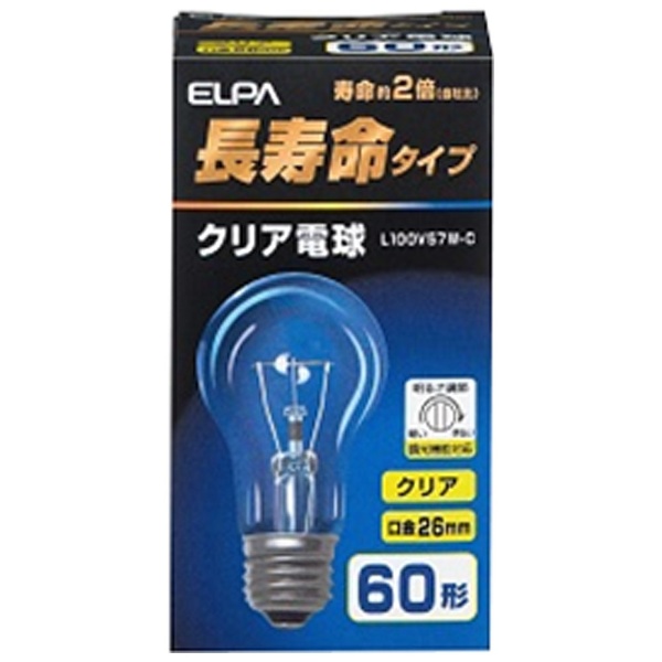 ds-2279207 （まとめ）朝日電器 ELPA シリカ電球40形 LW100V38W 白