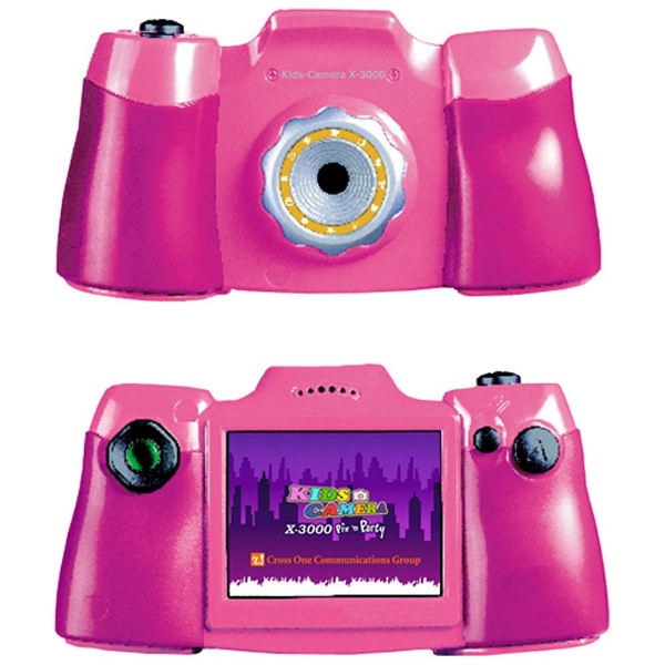 KIDS-CAMERA X3000 トイカメラ ピンク [デジタル式] クロスワン｜x1