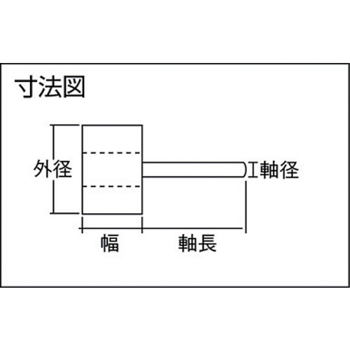 ダイヤ軸付フラップホイール オールダイヤ Φ50X軸径6 180＃ PDF50206A