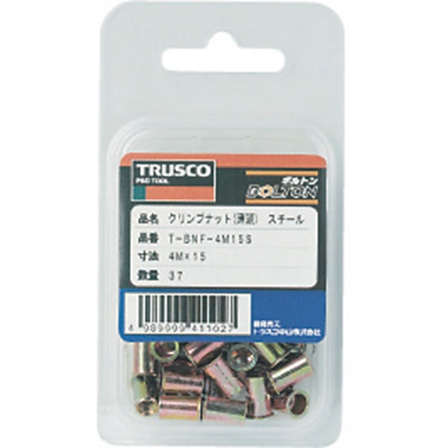 公式価格の対象 TRUSCO クリンプナット薄頭スチール 板厚3.5 M4X0.7