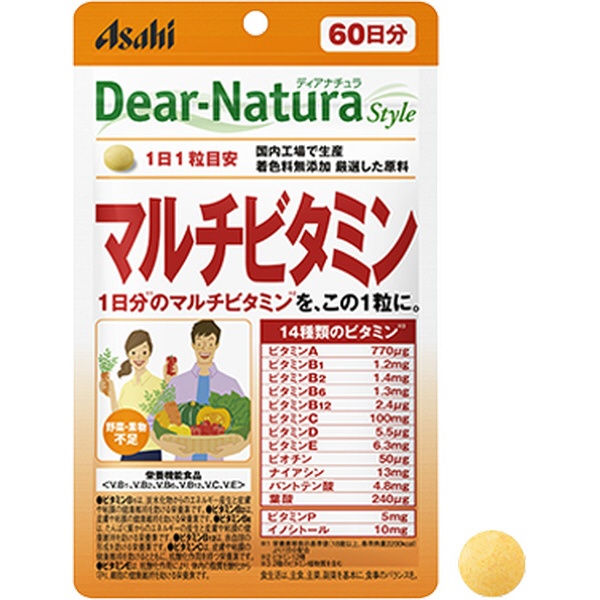 ディアナチュラ（Dear-Natura）スタイル 亜鉛 60日分 1袋　アサヒグループ食品　サプリメント