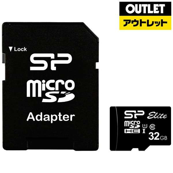 [奥特莱斯商品] microSDHC卡Elite SP032GBSTHBU1V10SP[32GB/Class10][，为处分品，出自外装不良的退货、交换不可能]_1