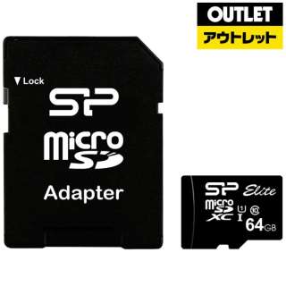 [奥特莱斯商品] microSDXC卡Elite SP064GBSTXBU1V10SP[64GB/Class10][数量有限品]