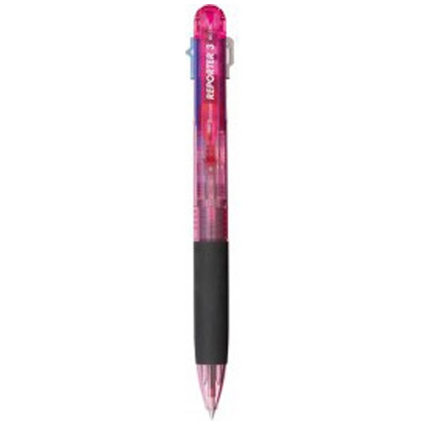 リポーター3 多色ボールペン 透明ピンク BC-TRC80 [0.7mm] トンボ鉛筆