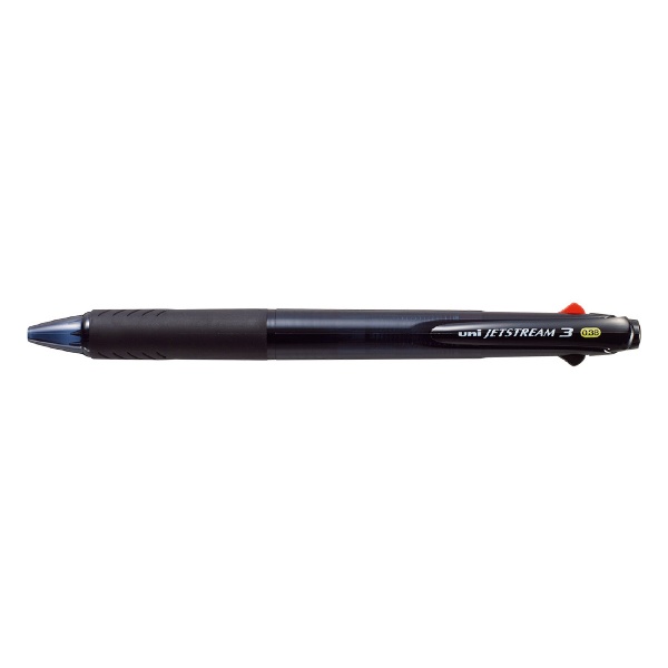油性ボールペン ジェットストリーム 3色ボールペン 透明ブラック ボール径：0.38mm ブランド激安セール会場 SXE340038T.24 青 インク色：黒 好評 赤