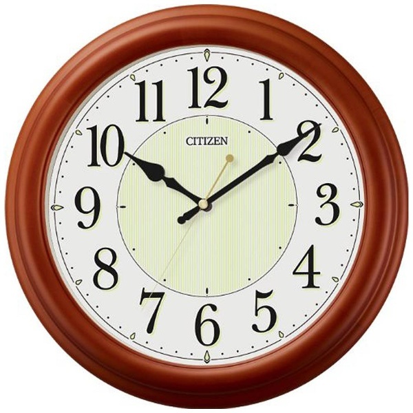 掛け時計 ナチュライトM798 茶色半艶仕上 8MG798-006 リズム時計