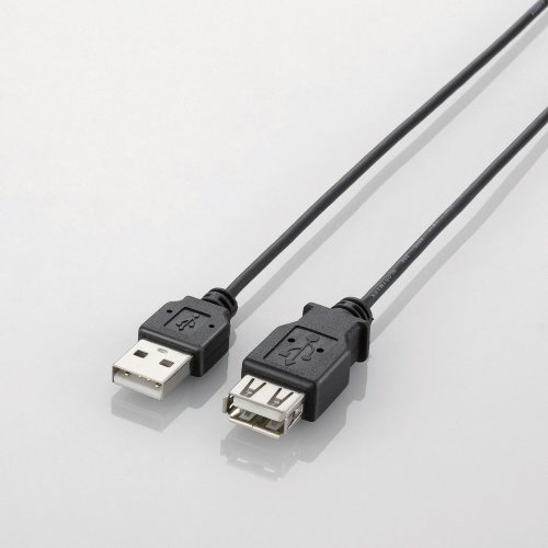 2.5m USB2.0延長ケーブル 【A】⇔【A】（ブラック） U2C-EXN25BK