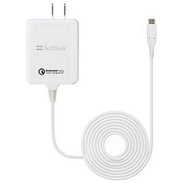 [micro USB]1具电缆型ＡＣ充电器(1.5m)SoftBank SELECTION白SB-AC12-HDQC/WH[Quick Charge对应]_1