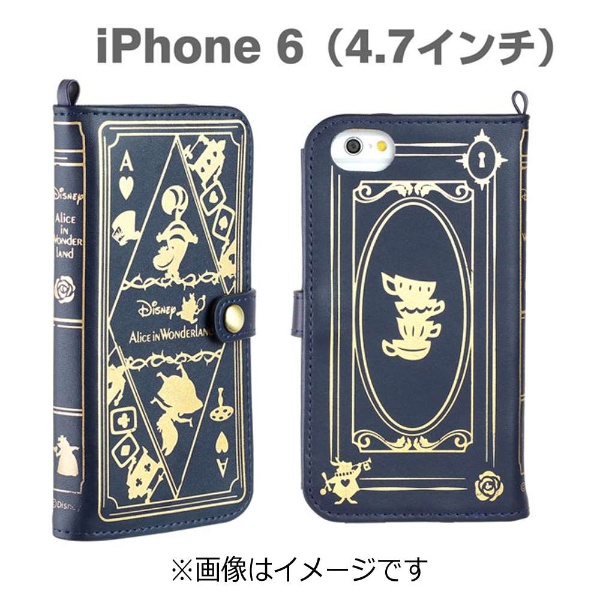 iphone6 ケース 手帳 トップ ディズニー アリス