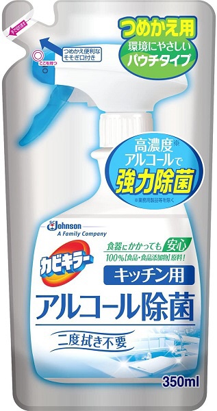 カビキラー アルコール除菌 キッチン用 つめかえ用 350ml 〔除菌用品〕 ジョンソン｜Johnson 通販 | ビックカメラ.com