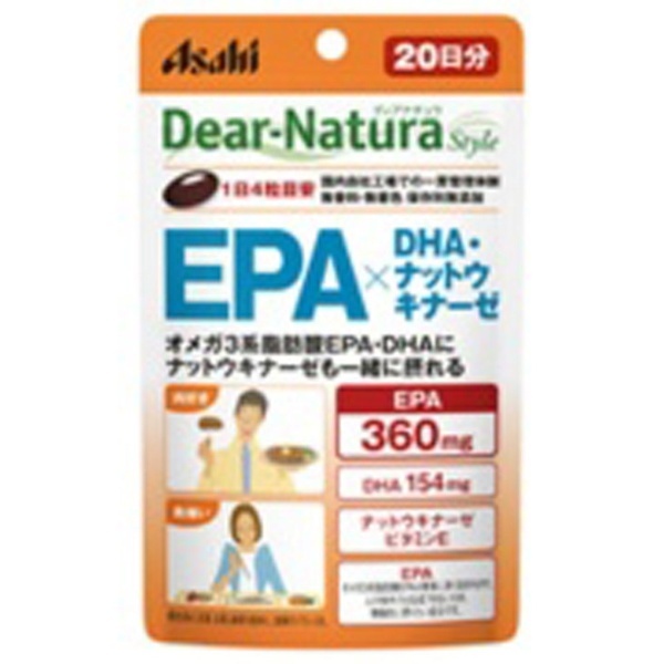 Dear-Natura（ディアナチュラ）ディアナチュラスタイル EPA×DHA・ナットウキナーゼ（80粒）〔栄養補助食品〕  アサヒグループ食品｜Asahi Group Foods 通販 | ビックカメラ.com